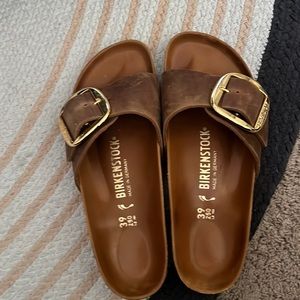 Birkenstock Madrid Big Buckle Cognac color